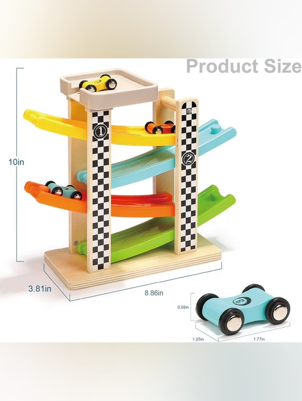 Top Bright wooden ramp racer toy - Picture 2 of 3